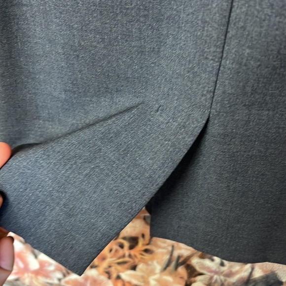 Calvin Klein Charcoal Belted Pencil Dress Size Petite 6 sleeveless back zip - Picture 6 of 13